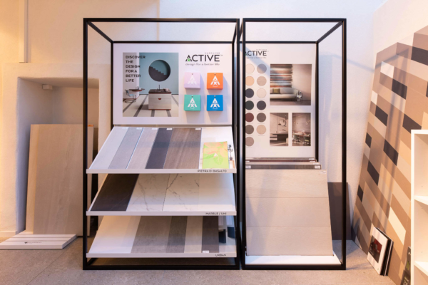 Exemple de carrelage active surfaces à notre lieux d'exposition
