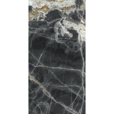 Carrelage en marbre imitation Marmi Maximum Majestic Onyx affichant des motifs complexes et détaillés en gris et blanc