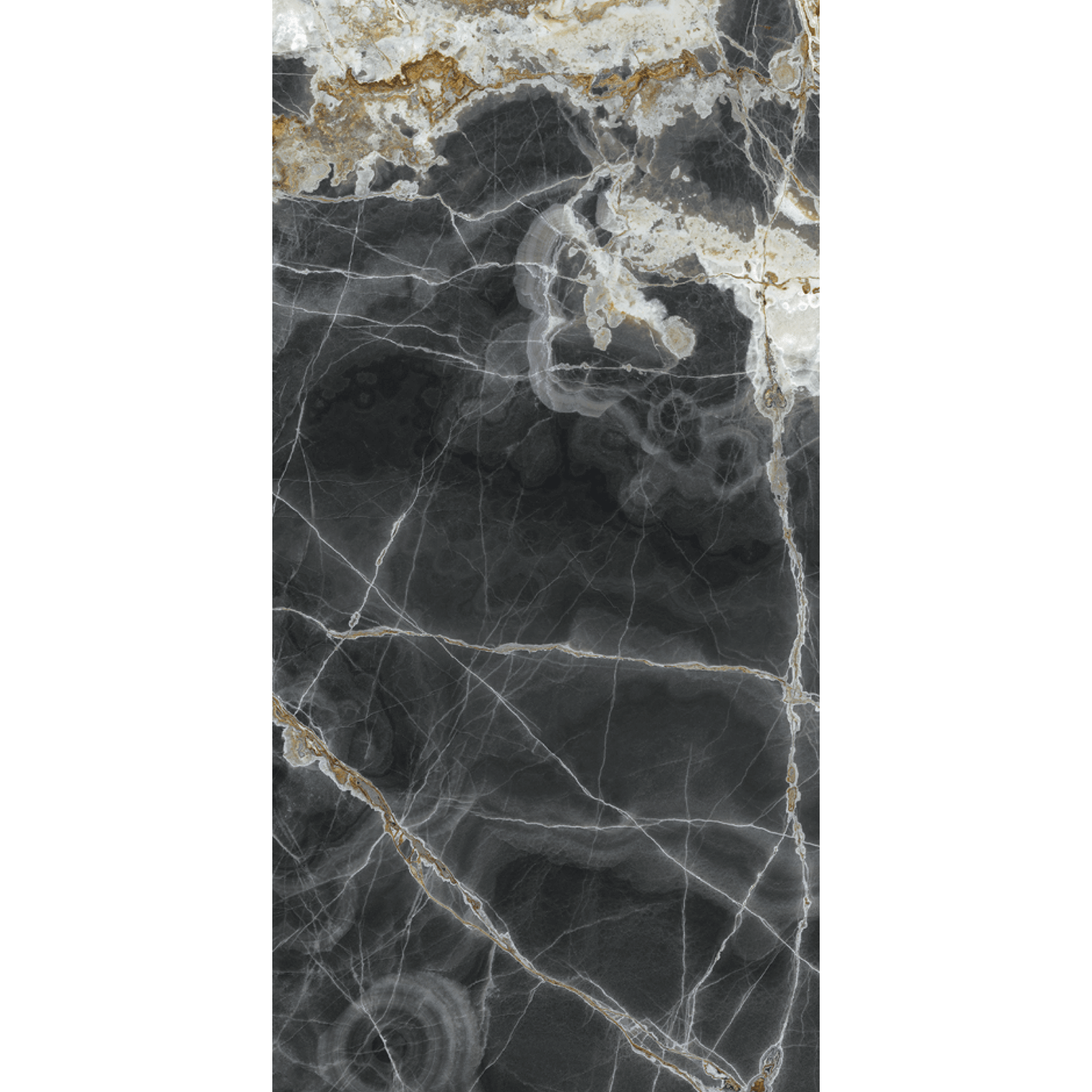 Marmi Maximum Majestic Onyx 1 Carrelage en marbre imitation Marmi Maximum Majestic Onyx affichant des motifs complexes et détaillés en gris et blanc