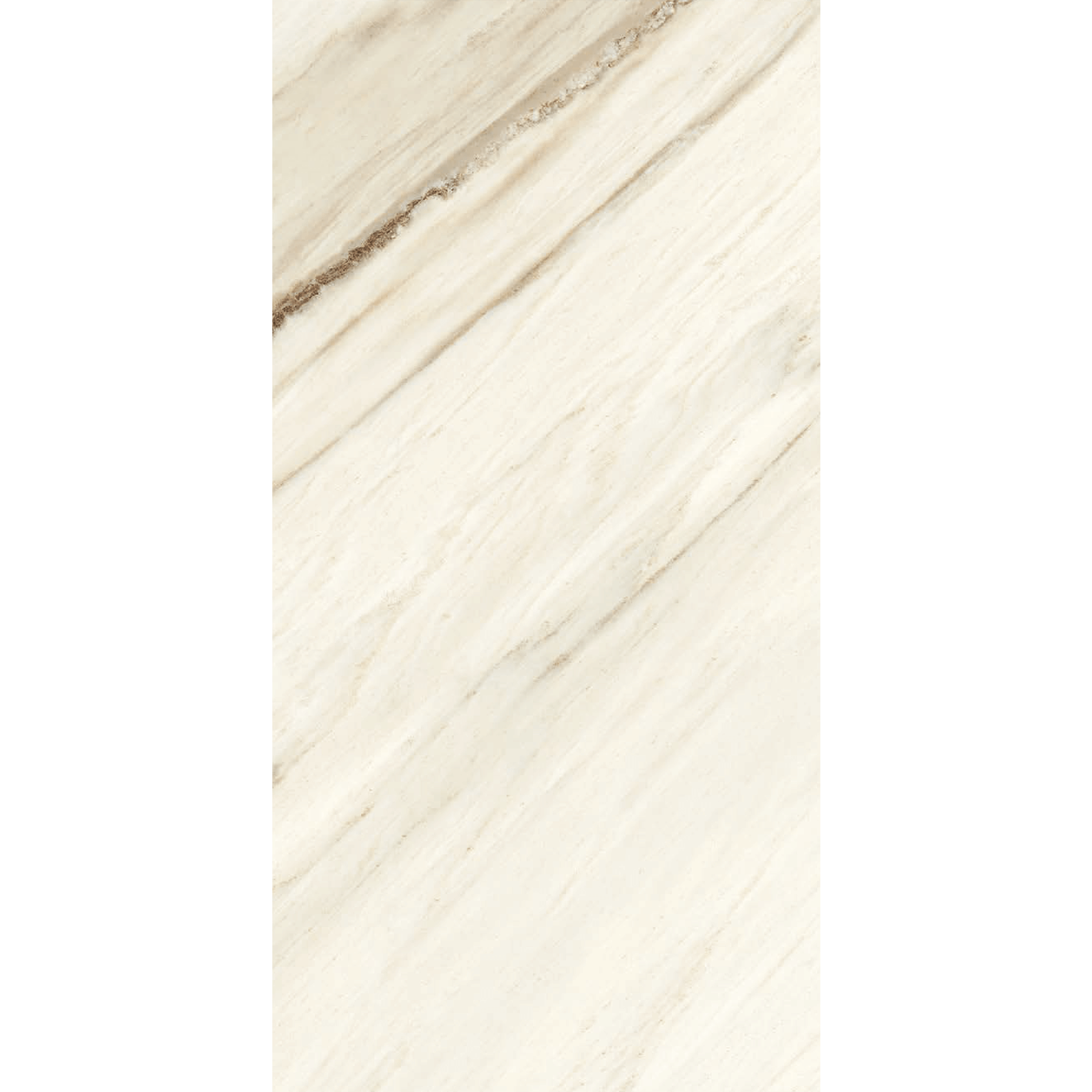 Marmi Maximum Palissandro White 1 Un zoom sur le carrelage imitation marbre Marmi Maximum Palissandro, montrant des détails précis de veines grises et brunes sur un fond crème. Cette image illustre la qualité et l'esthétique du carrelage, idéal pour un intérieur luxueux.